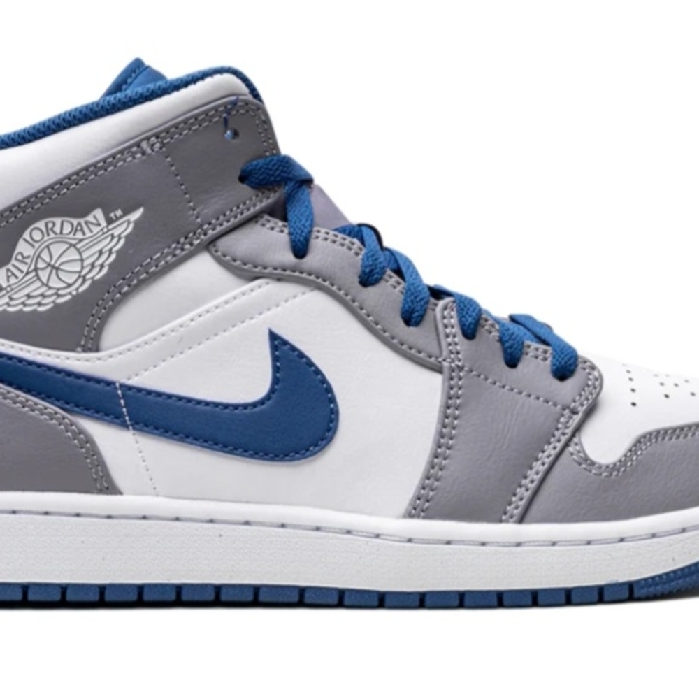 Jordan Mid Sneakers in Blue and Gray